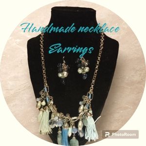 Handmade necklace and earrings